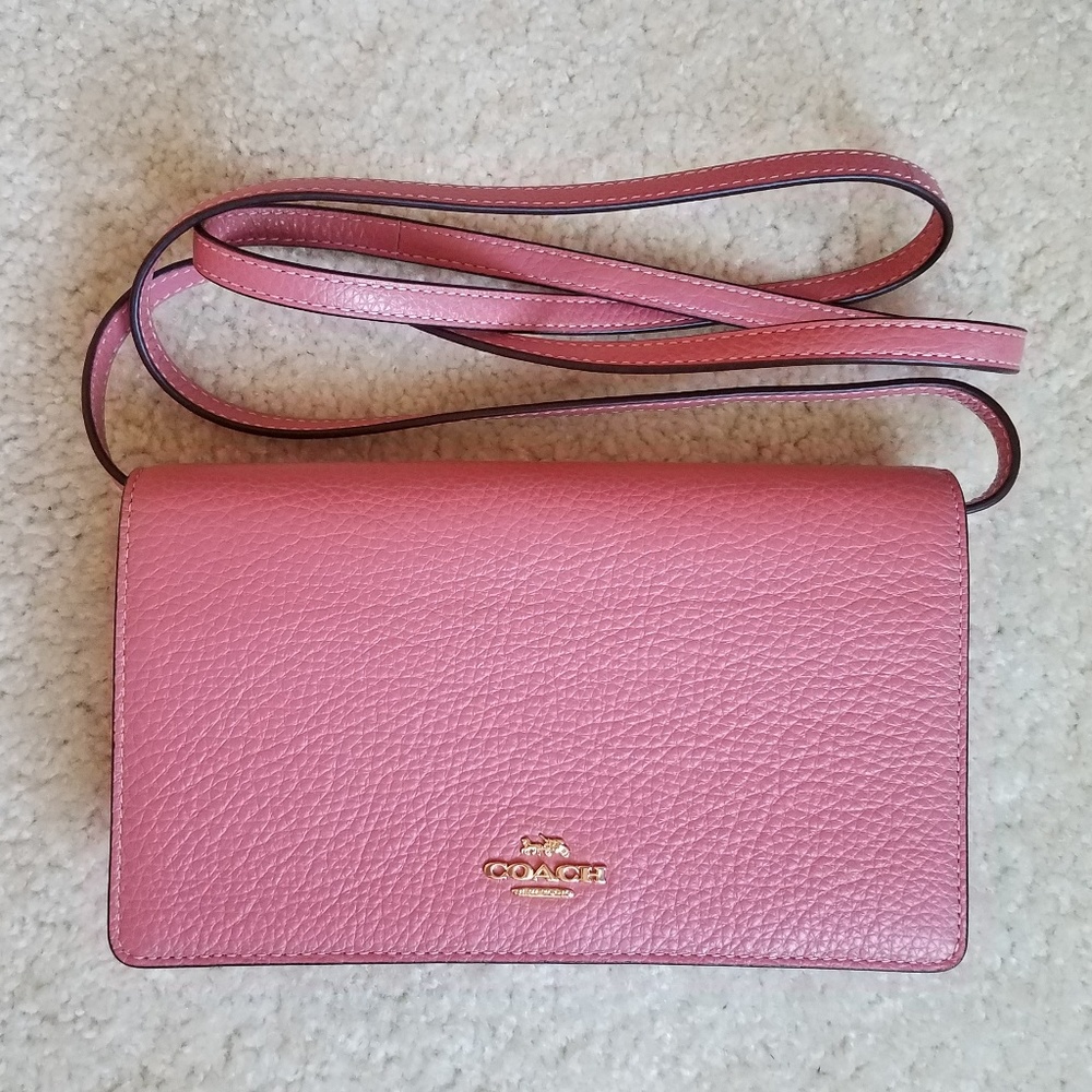 Coach foldover crossbody clutch